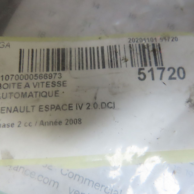 Boîte à vitesse automatique occasion RENAULT ESPACE IV Phase 2 03-2006->07-2012 2.0 DCI 150ch 8200584879 7