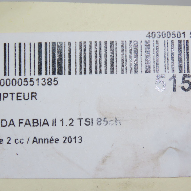 Compteur occasion SKODA FABIA II Phase 2 03-2010->12-2014 1.2 TSI 85ch 5J0920811E 7