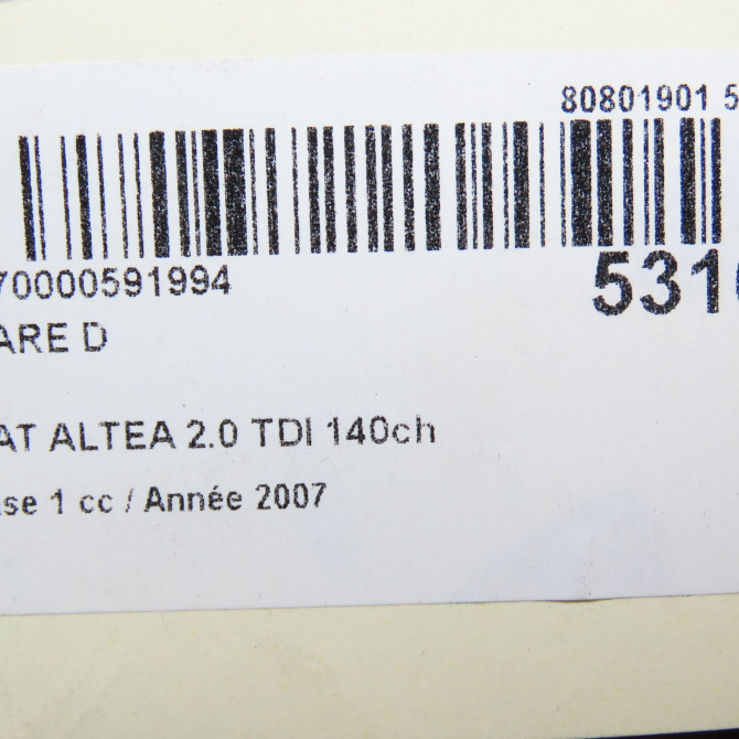 Phare droit occasion SEAT ALTEA Phase 1 04-2004->05-2009 2.0 TDI 140ch 5P1941006E 6