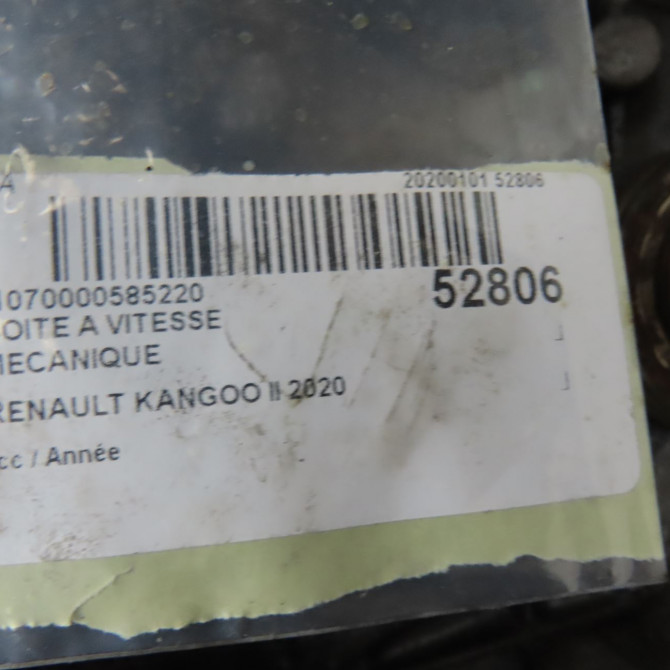 Boîte à vitesse mecanique occasion RENAULT KANGOO II 320101869R 7