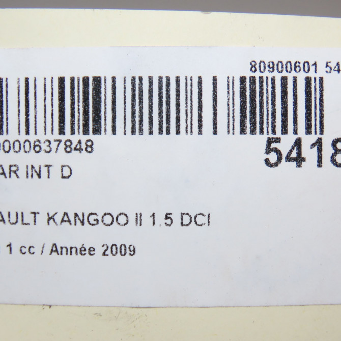 Feu arrière intérieur droit occasion RENAULT KANGOO II Phase 1 01-2008->03-2013 1.5 DCI 85ch 5