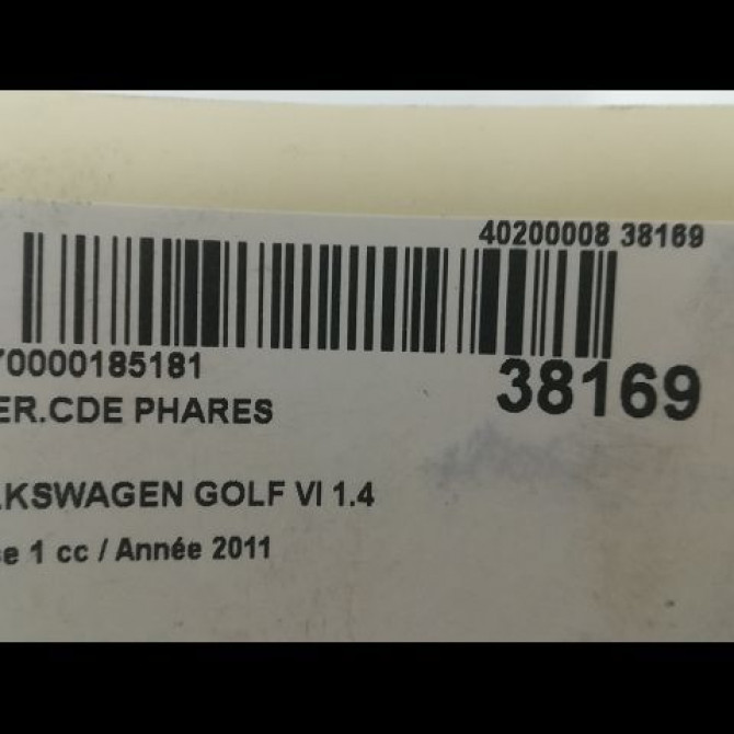 Interrupteur commande de phares occasion VOLKSWAGEN GOLF VI Phase 1 10-2008->04-2013 1.4 TSI 16v 122ch 1K0953513H9B9 3