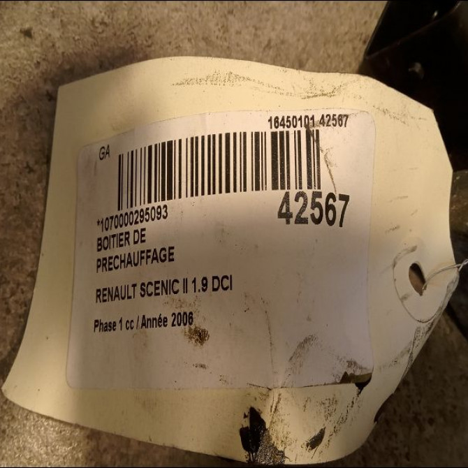 Boitier de préchauffage occasion RENAULT SCENIC II Phase 1 03-2004->09-2006 1.9 DCI 125ch 9640469680 3