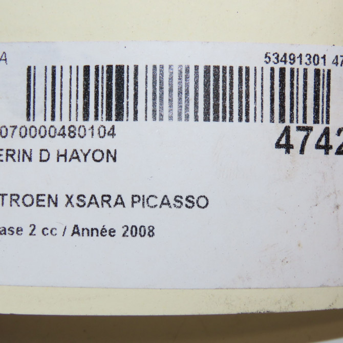 Verin droit hayon occasion CITROEN XSARA PICASSO Phase 2 02-2004->12-2010 1.6 HDI 110ch 8731N2 4