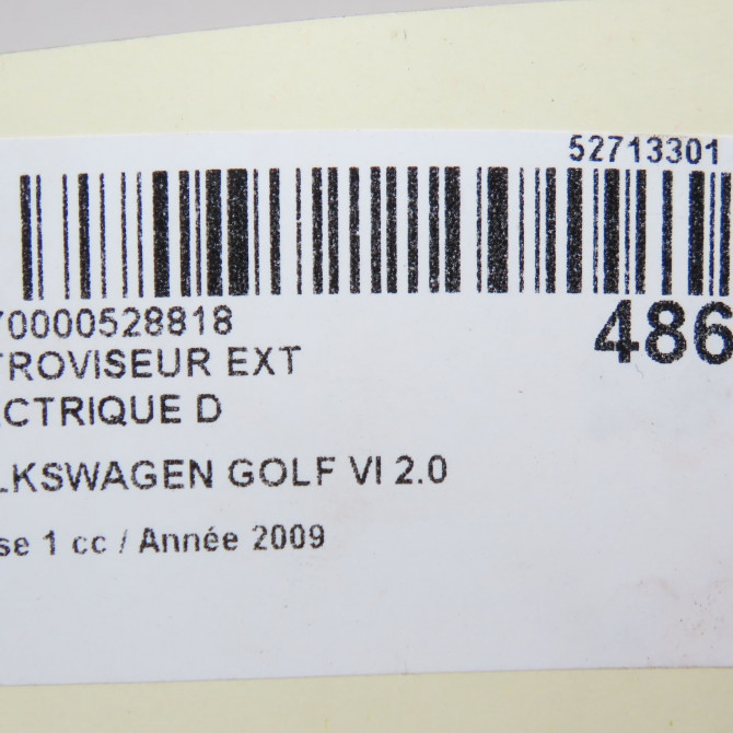 Retroviseur exterieur electrique droit occasion VOLKSWAGEN GOLF VI Phase 1 10-2008->04-2013 2.0 TDI 110ch 5K0857508AD9B9 6
