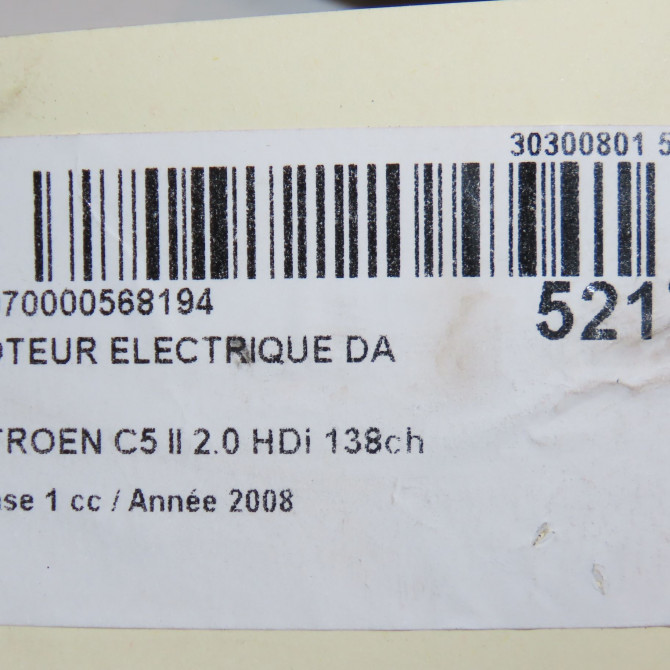 Moteur electrique de direction assistée occasion CITROEN C5 II Phase 1 04-2008->... 2.0 HDi 138ch 4007YP 5