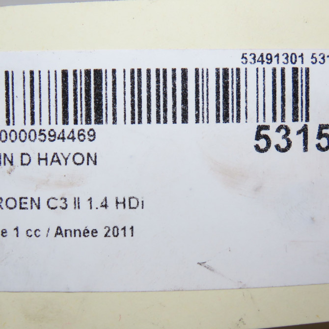 Verin droit hayon occasion CITROEN C3 II Phase 1 11-2009->02-2013 1.4 HDi 8731T9 4