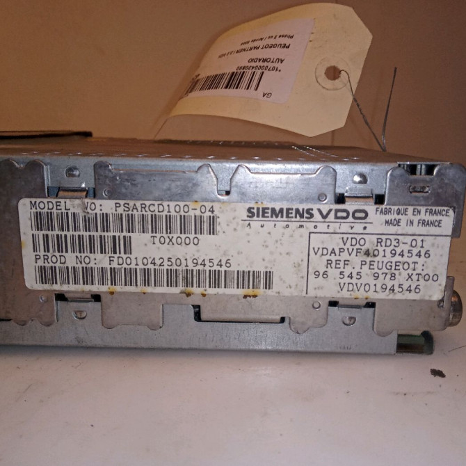 Autoradio occasion PEUGEOT PARTNER I Phase 2 11-2002->05-2008 2.0 HDI 6564RT 3