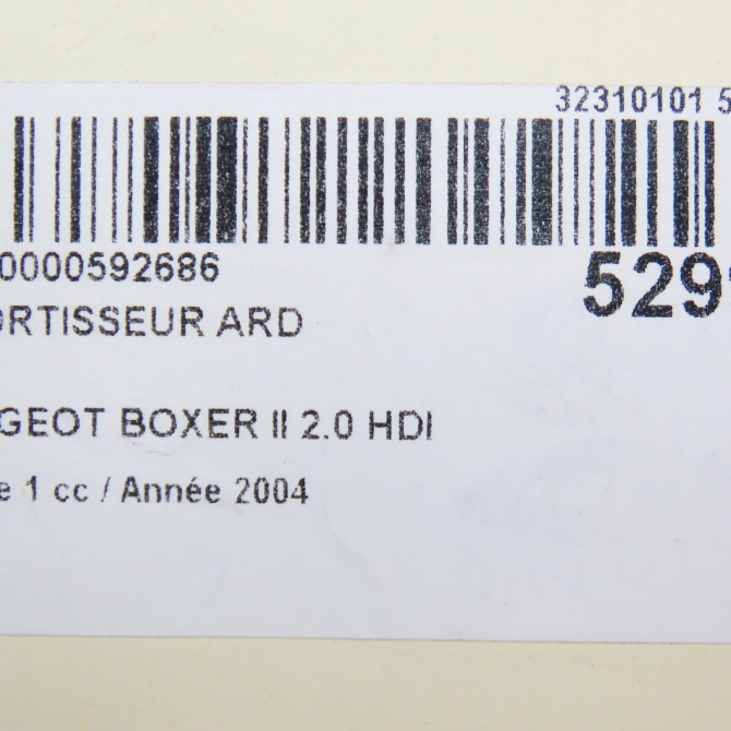 Amortisseur arrière droit occasion PEUGEOT BOXER II Phase 1 02-2002->06-2006 2.0 HDI 85ch 5206WF 4