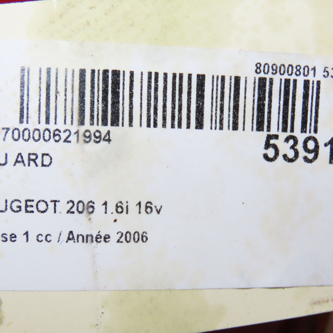Feu arrière droit occasion PEUGEOT 206 Phase 1 09-1998->03-2009 1.6i 16v 6351S0 5