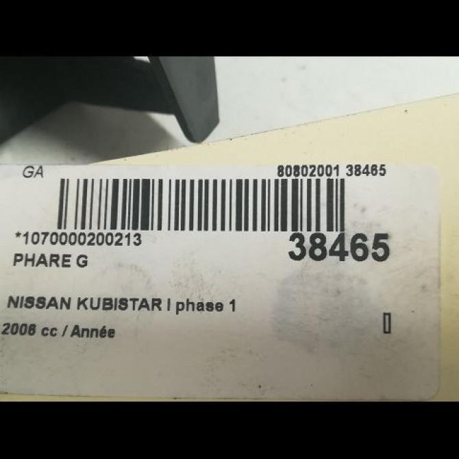 Phare gauche occasion NISSAN KUBISTAR I phase 1 07-2003->11-2009 2606000Q1E 3