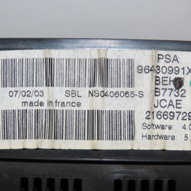 Commande de chauffage occasion PEUGEOT 307 Phase 1 SW 03-2002->07-2004 2.0 HDi 110ch 6451YZ 6
