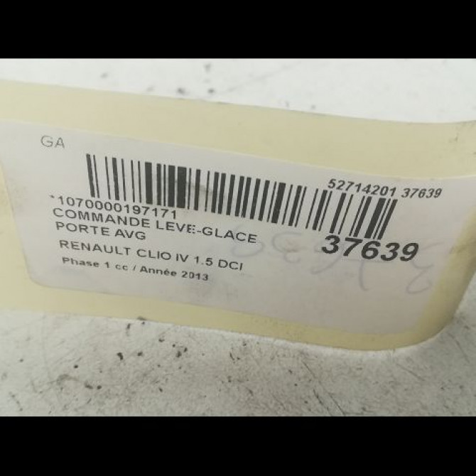 Commande lève-glace porte avant gauche occasion RENAULT CLIO IV Phase 1 07-2012->... 1.5 DCI 90ch 254118044R 3