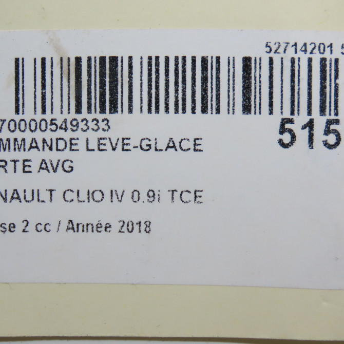 Commande lève-glace porte avant gauche occasion RENAULT CLIO IV Phase 2 08-2016->... 0.9i TCE 254118044R 4