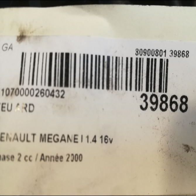 Feu arrière droit occasion RENAULT MEGANE I Phase 2 03-1999->06-2003 1.4 16v 7700428321 3
