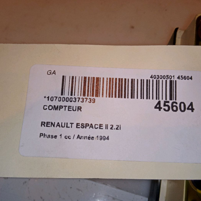 Compteur occasion RENAULT ESPACE II Phase 1 04-1991->02-1995 2.2i 110ch 4