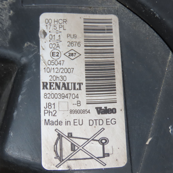 Phare droit occasion RENAULT ESPACE IV Phase 2 03-2006->07-2012 2.0 DCI 150ch 7701064399 4