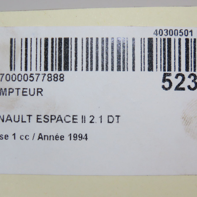 Compteur occasion RENAULT ESPACE II Phase 1 04-1991->02-1995 2.1 DT 4