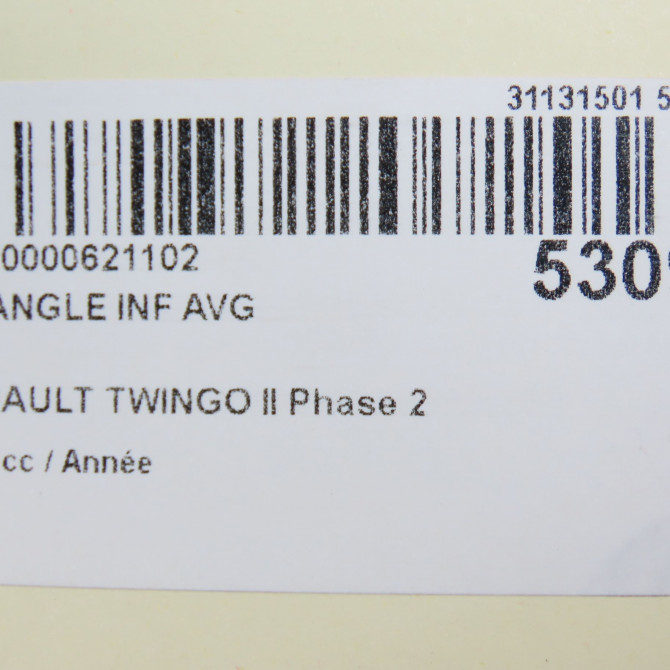Triangle inf avg occasion RENAULT TWINGO II Phase 2 12-2011->12-2014 545011367R 5