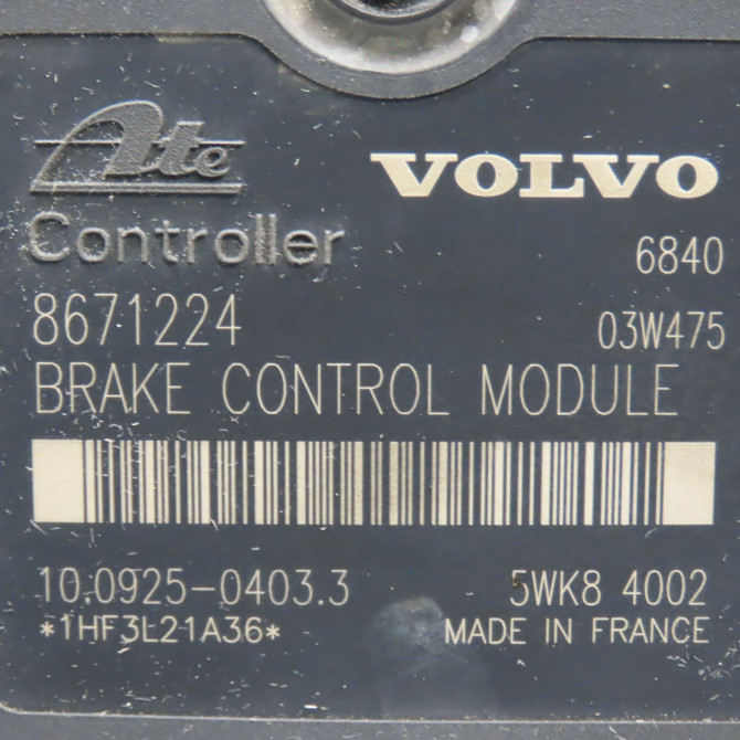 Unité hydraulique ABS occasion VOLVO S60 I Phase 1 09-2000->06-2004 2.4 D 8666845 5