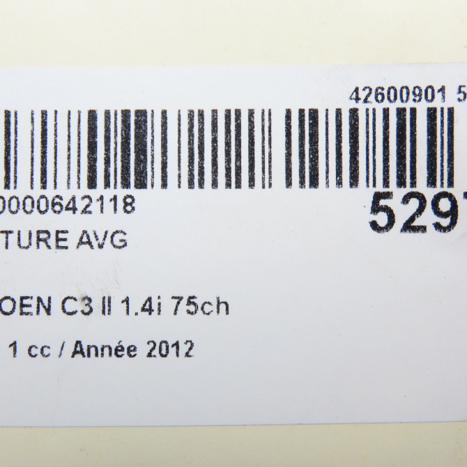 Ceinture avant gauche occasion CITROEN C3 II Phase 1 11-2009->02-2013 1.4i 75ch 96771569XX 6