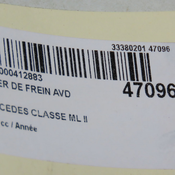 Etrier de frein avant droit occasion MERCEDES CLASSE ML II phase 1 03-2005->09-2008 1644202683 6