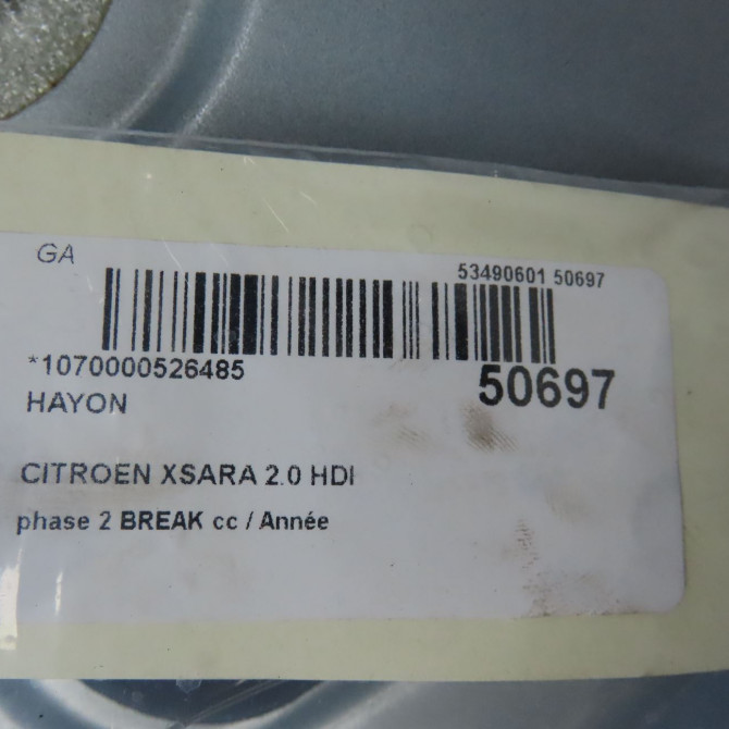 Hayon occasion CITROEN XSARA phase 2 BREAK 09-2000->12-2005 2.0 HDI 90ch 4
