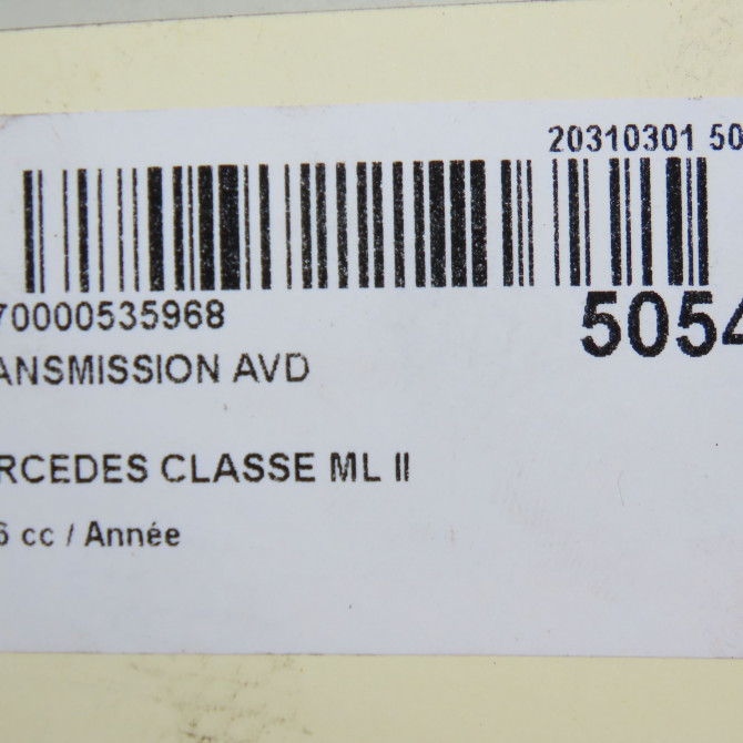 Transmission avant droite occasion MERCEDES CLASSE ML II phase 1 03-2005->09-2008 320 CDI 224ch 1643301901 6