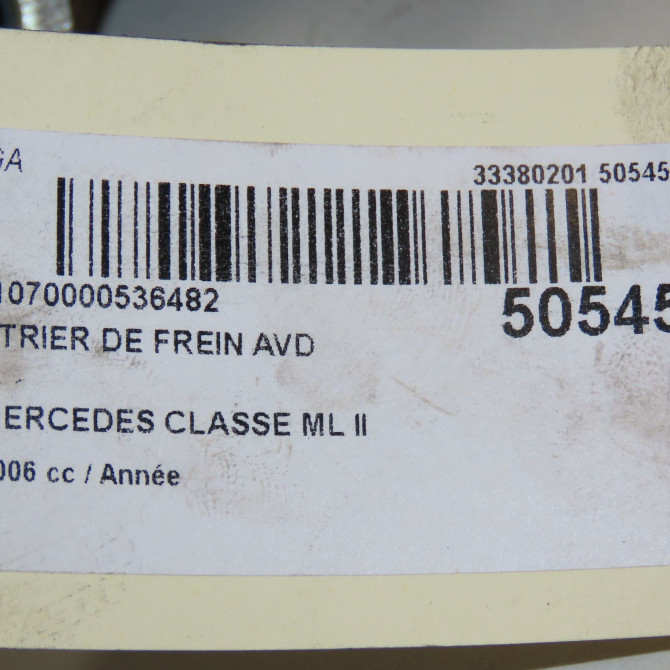 Etrier de frein avant droit occasion MERCEDES CLASSE ML II phase 1 03-2005->09-2008 320 CDI 224ch 1644202683 6