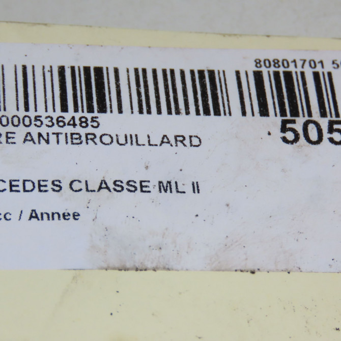 Phare antibrouillard avant droit occasion MERCEDES CLASSE ML II phase 1 03-2005->09-2008 320 CDI 224ch 2518200856 5