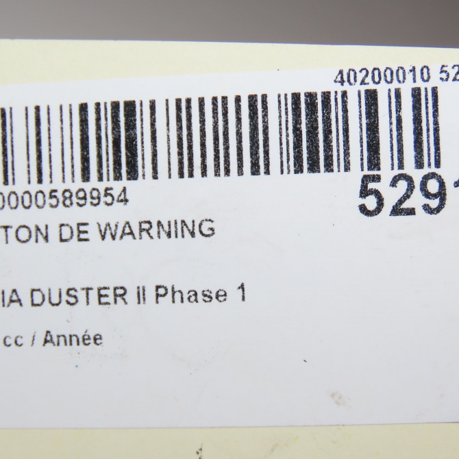 Bouton de warning occasion DACIA DUSTER II Phase 1 10-2017->... 6
