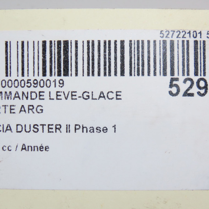 Commande leve-glace porte arrière gauche occasion DACIA DUSTER II Phase 1 10-2017->... 254013145R 5