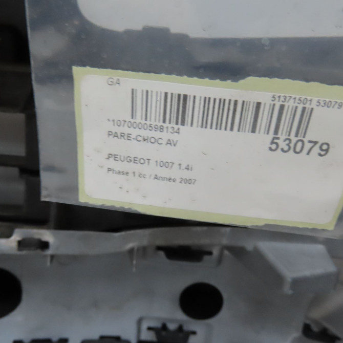 Pare-choc avant occasion PEUGEOT 1007 Phase 1 04-2005->12-2010 1.4i 7401GK 7