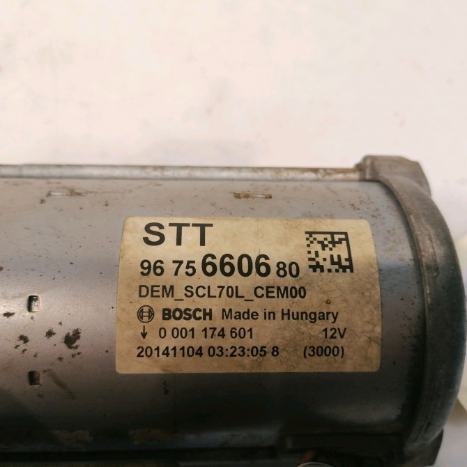 Démarreur occasion CITROEN C4 CACTUS Phase 1 02-2014->... 1.6 BlueHDI 100ch FAP 9675660680 4