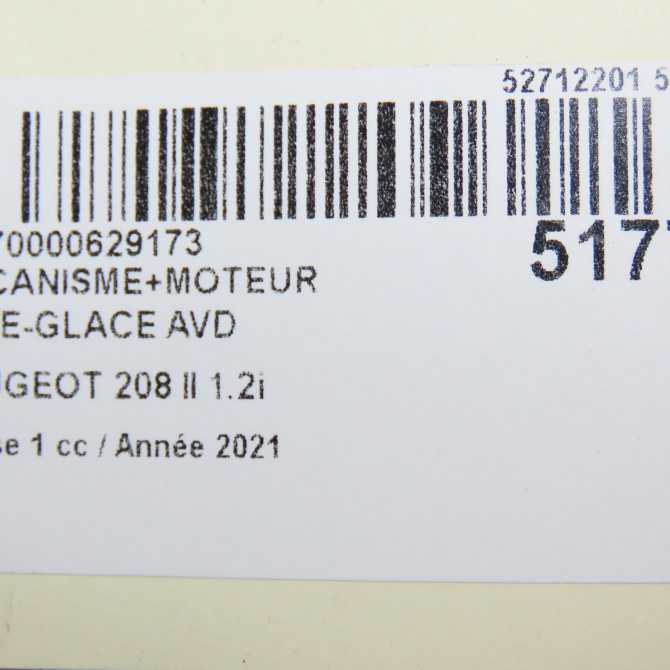 Mecanisme + moteur lève-glace avant droit occasion  9829043380 7