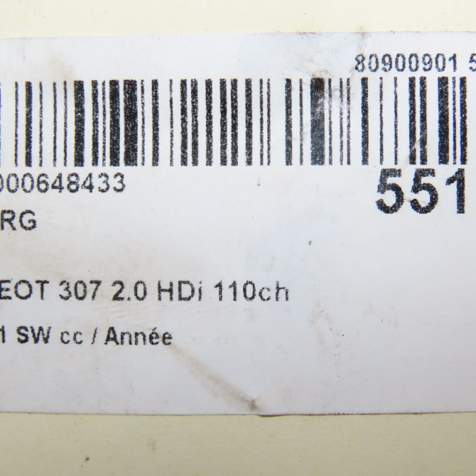 Feu arrière gauche occasion PEUGEOT 307 Phase 1 SW 03-2002->07-2004 2.0 HDi 110ch 6350Q6 5