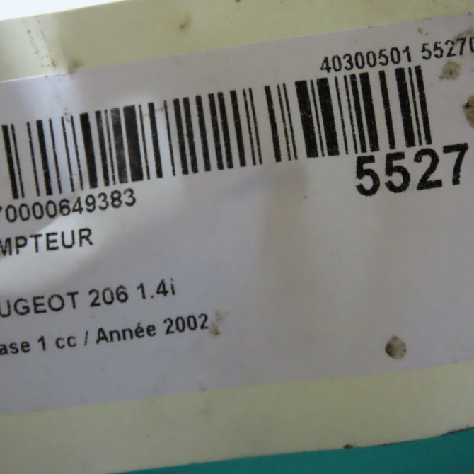 Compteur occasion PEUGEOT 206 Phase 1 09-1998->03-2009 1.4i 6106LL 6