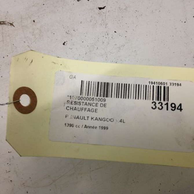 Resistance de chauffage occasion RENAULT KANGOO I Phase 1 09-1997->06-2003 1.4i 8v 75ch 7701034875 4