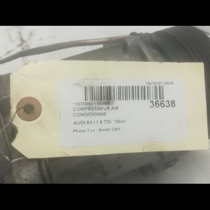 Compresseur air conditionne occasion AUDI A3 I Phase 2 10-2000->06-2003 1.9 TDi 130ch 3