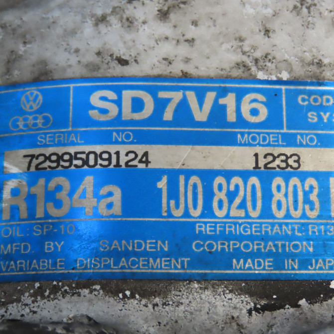 Compresseur air conditionne occasion AUDI A3 I Phase 2 10-2000->06-2003 1.9 TDi 130ch 5