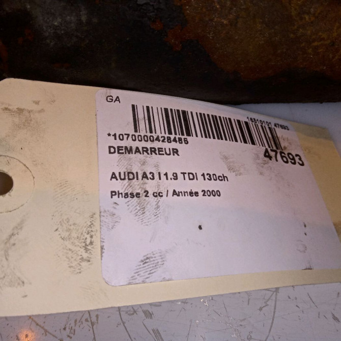 Démarreur occasion AUDI A3 I Phase 2 10-2000->06-2003 1.9 TDi 130ch 2M911023FX 7