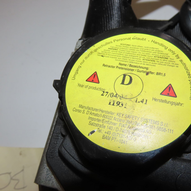 Ceinture avant droite occasion ALFA ROMEO ALFA GT Phase 1 03-2004->12-2010 1.9 JTDm 150ch 156050132 5