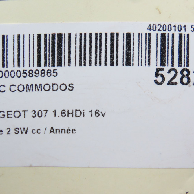 Bloc commodos occasion PEUGEOT 307 Phase 2 SW 06-2005->07-2008 1.6HDi 16v FAP 110ch 98069978XT 8