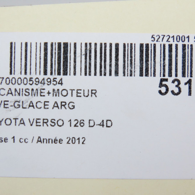 Mecanisme+moteur leve-glace arg occasion TOYOTA VERSO Phase 1 06-2009->12-2012 126 D-4D 698400F041 8