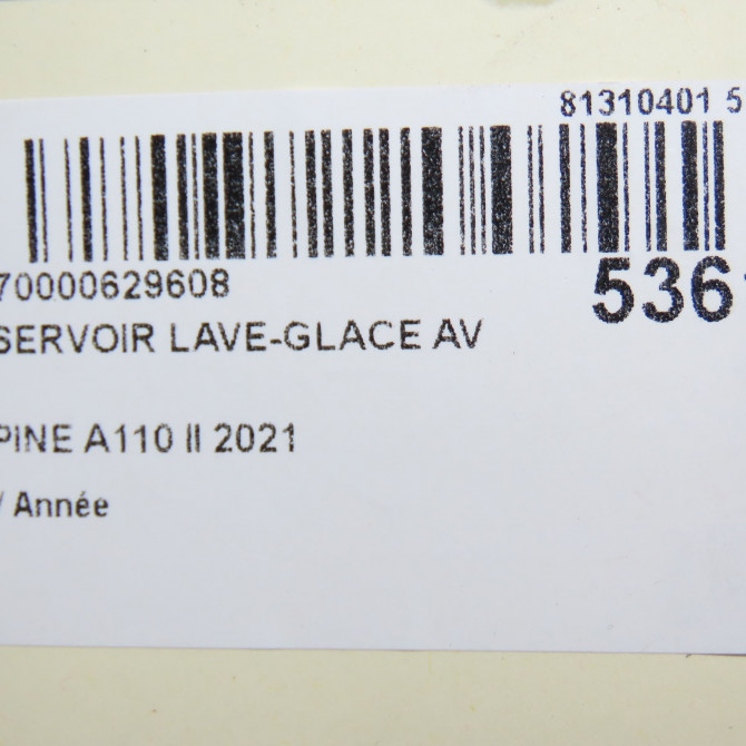 Reservoir lave-glace avant occasion ALPINE A110 II 4