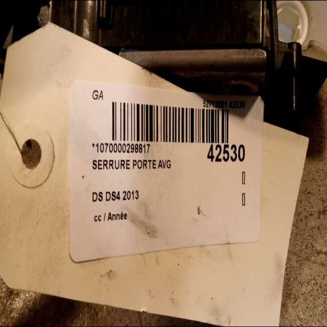 Serrure porte avg occasion DS 146 Phase 1 04-1995->04-1999 2.0 HDI 135ch 9135HQ 4