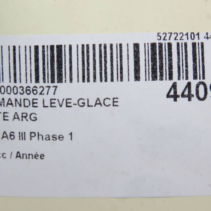 Commande leve-glace porte arrière gauche occasion AUDI A6 III Phase 1 05-2004->10-2008 3.0 V6 233ch 5