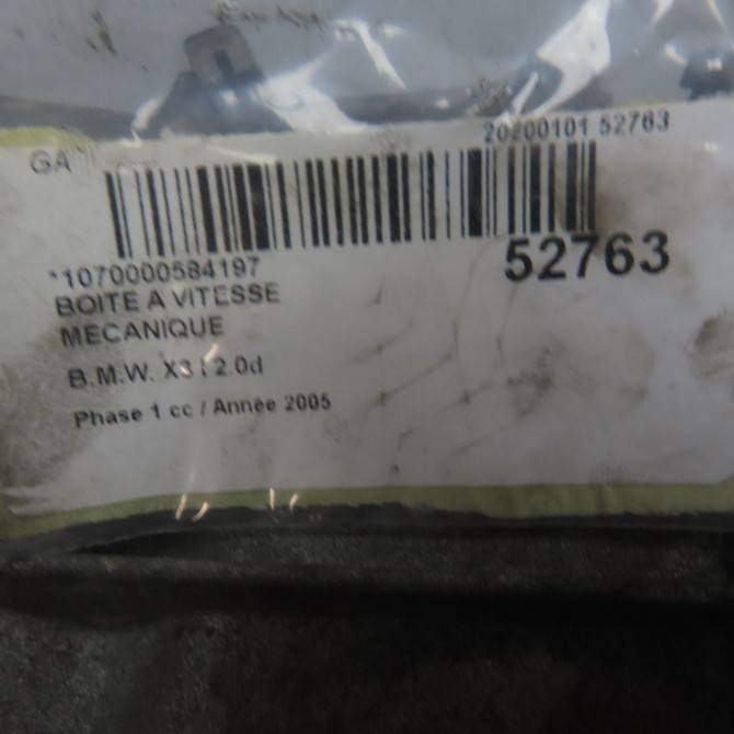 Boîte à vitesse mecanique occasion B.M.W. X3 I Phase 1 01-2004->08-2006 2.0d 23003439814 6
