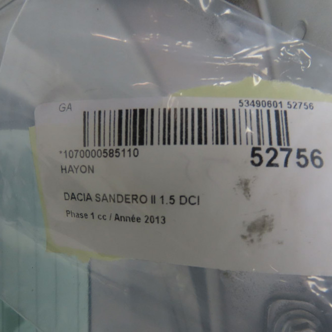 Hayon occasion DACIA SANDERO II Phase 1 10-2012->... 1.5 DCI 90ch 901003145R 6