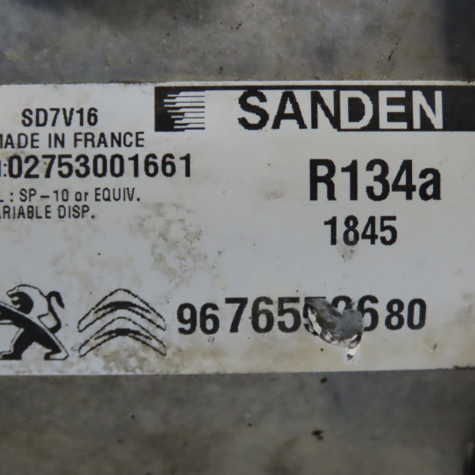 Compresseur air conditionne occasion CITROEN JUMPER III Phase 2 06-2014->... 9676552680 6